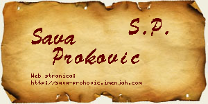 Sava Proković vizit kartica